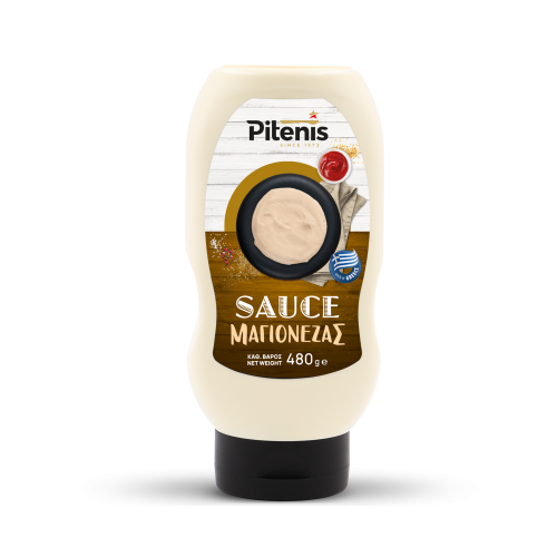 Sauce Μαγιονέζας Η απόλυτη sauce μαγιονέζα που θα απογειώσει τους γευστικούς σας κάλυκες! Η sauce μαγιονέζα συνδυάζει αρμονικά την μαγιονέζα Pitenis, τη μουστάρδα και πλούσια μπαχαρικά. Η κρεμώδης υφή της και η έντονη γεύση της δημιουργούν μια εκρηκτική γευστική εμπειρία. Απολαύστε την σε σάντουιτς, μπέργκερ, τηγανητές πατάτες και πολλά άλλα πιάτα. Η sauce μαγιονέζα είναι η ιδανική προσθήκη που θα αναβαθμίσει το γευστικό σας ταξίδι. 480gr